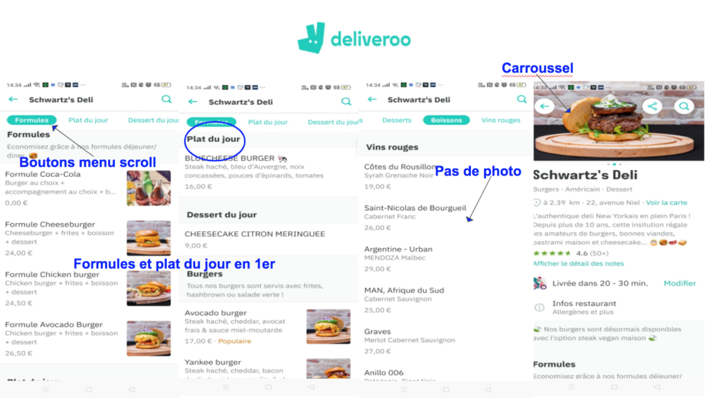 Bonnes pratiques de l'app Deliveroo